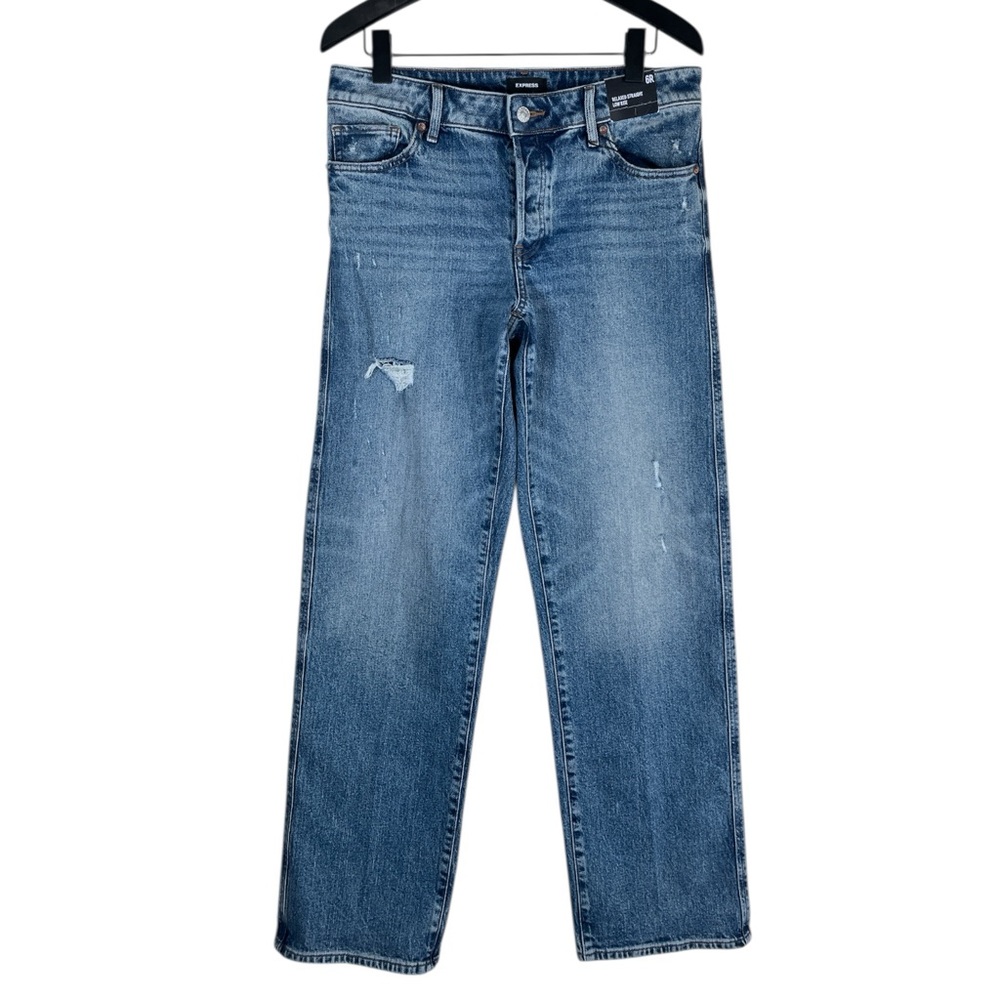 NWT Express Relaxed Straight Low Rise Jean with Button Fly Size 6R